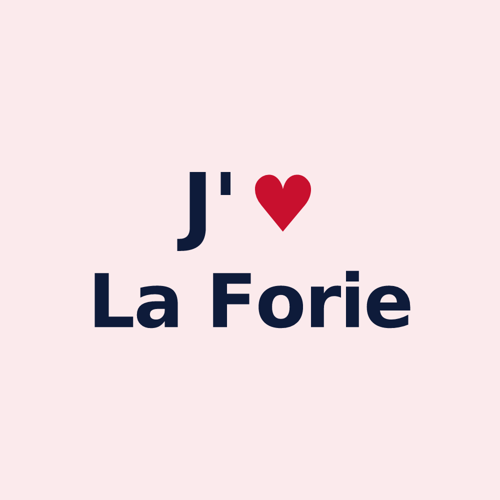 Magnet personnalisé La Forie — design J'aime La Forie