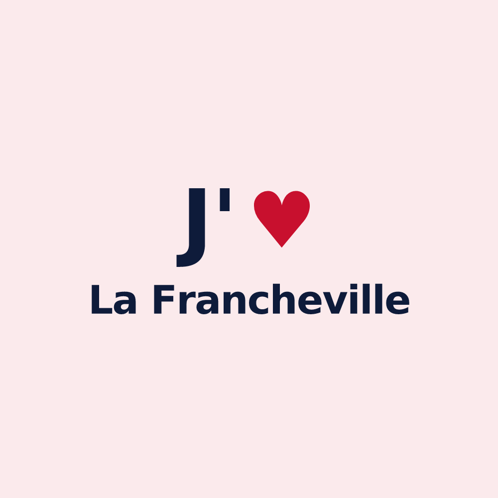 Magnet personnalisé La Francheville — design J'aime La Francheville
