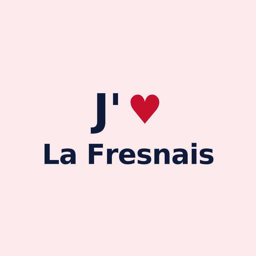 Magnet personnalisé La Fresnais — design « J'aime La Fresnais » imprimé sur le magnet