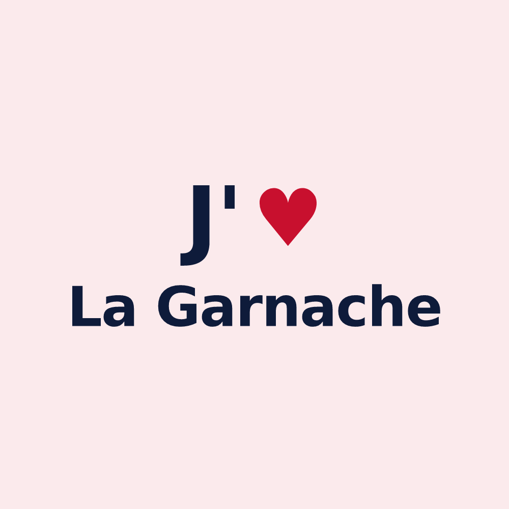 Magnet personnalisé La Garnache — design « J'aime La Garnache » imprimé sur le magnet