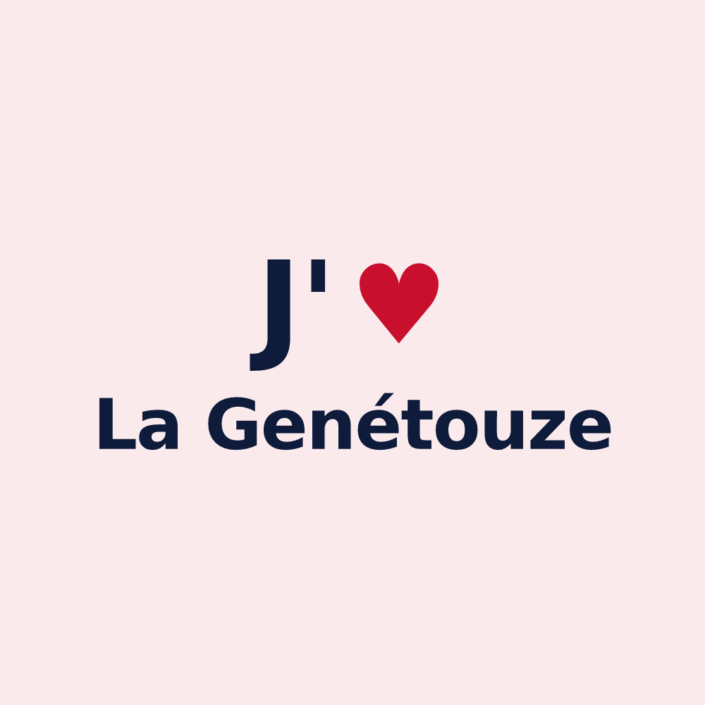 Magnet personnalisé La Genétouze — design J'aime La Genétouze