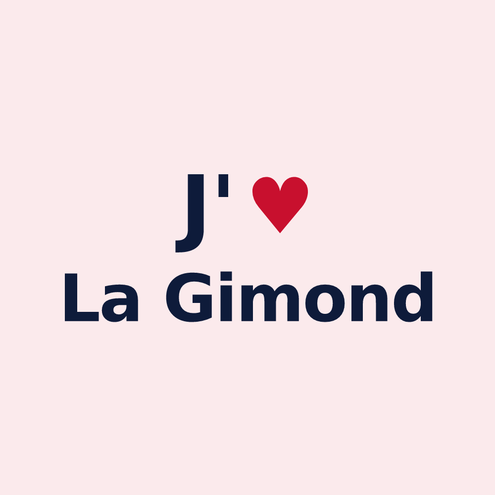 Magnet personnalisé La Gimond — design J'aime La Gimond