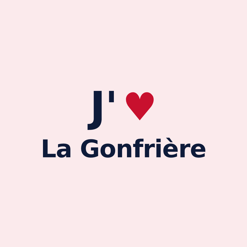 Magnet personnalisé La Gonfrière — design J'aime La Gonfrière