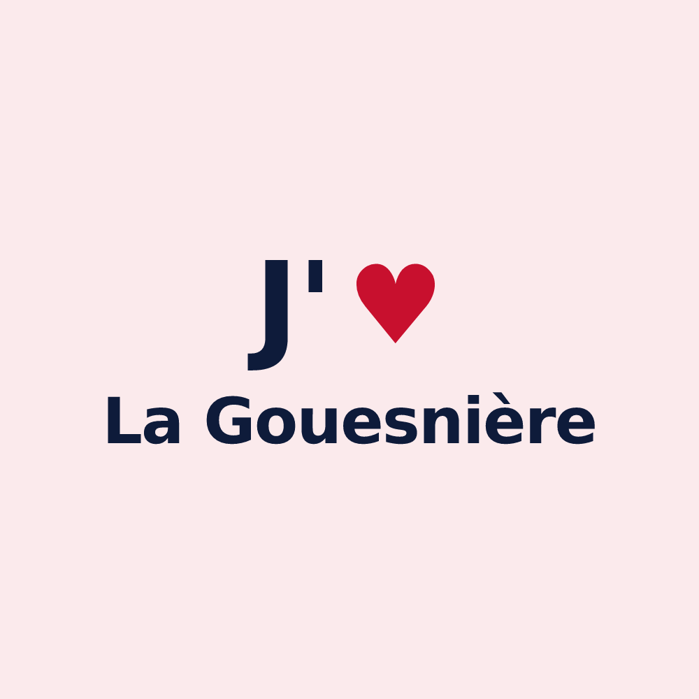 Magnet personnalisé La Gouesnière — design J'aime La Gouesnière