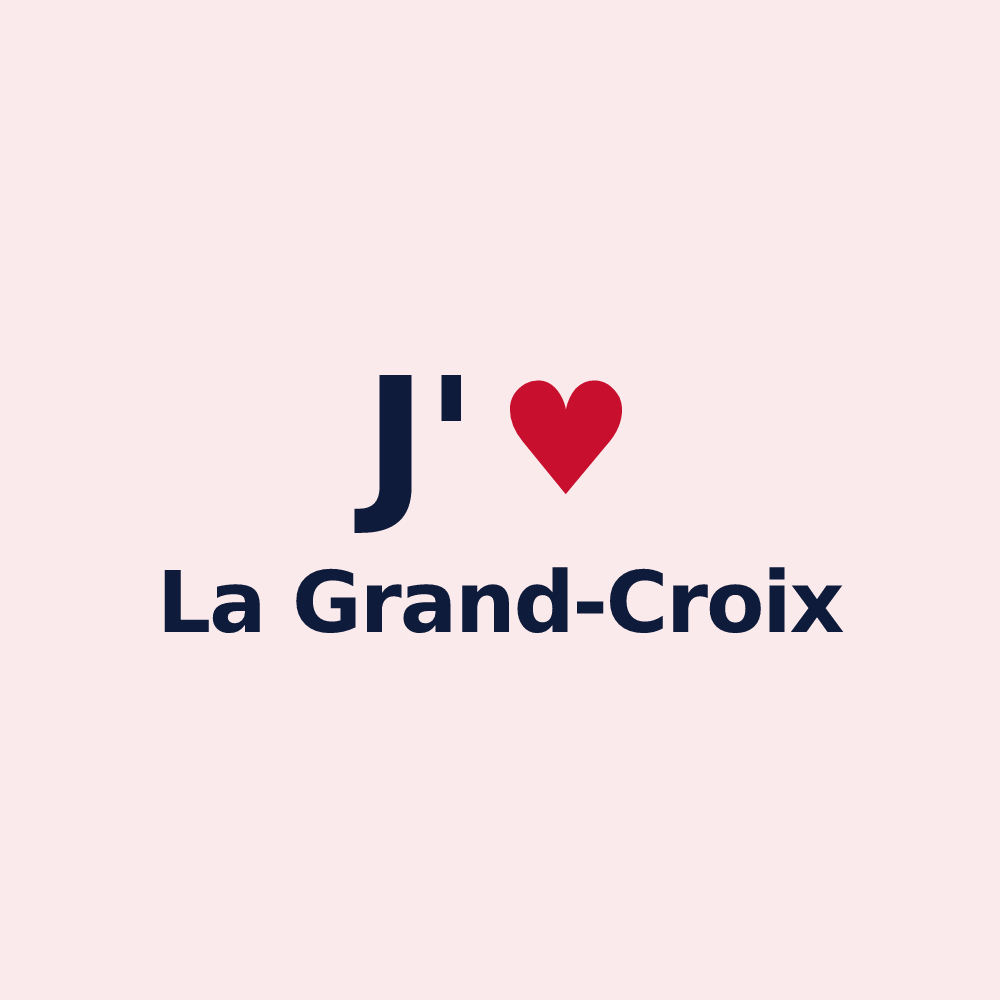 Magnet personnalisé La Grand-Croix — design J'aime La Grand-Croix