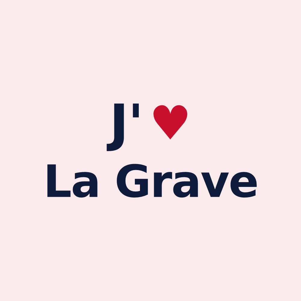 Magnet personnalisé La Grave — design J'aime La Grave
