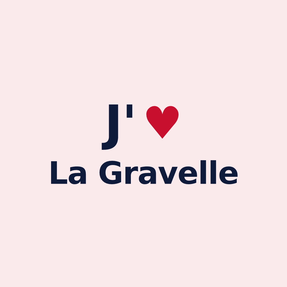 Magnet personnalisé La Gravelle — design J'aime La Gravelle