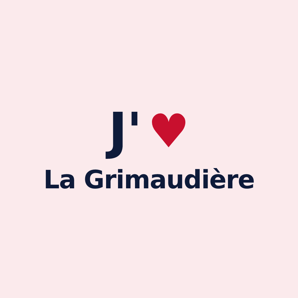 Magnet personnalisé La Grimaudière — design J'aime La Grimaudière
