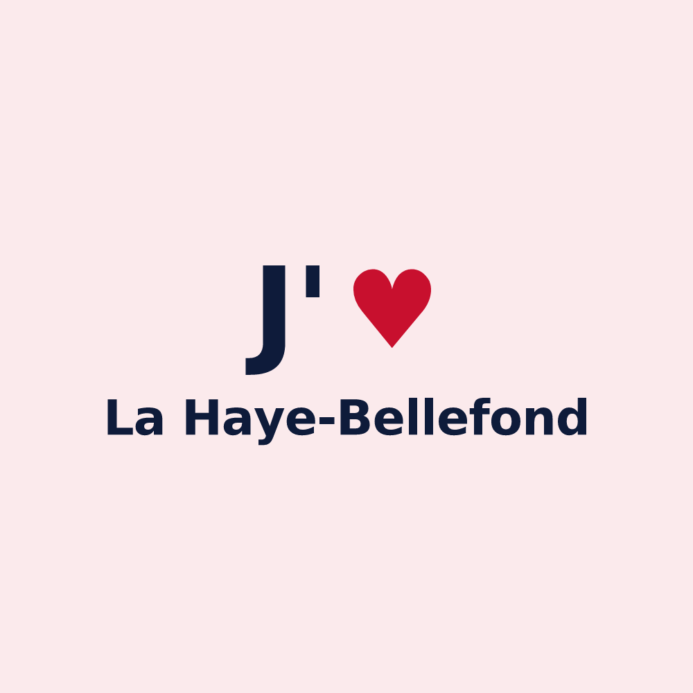 Magnet personnalisé La Haye-Bellefond — design J'aime La Haye-Bellefond