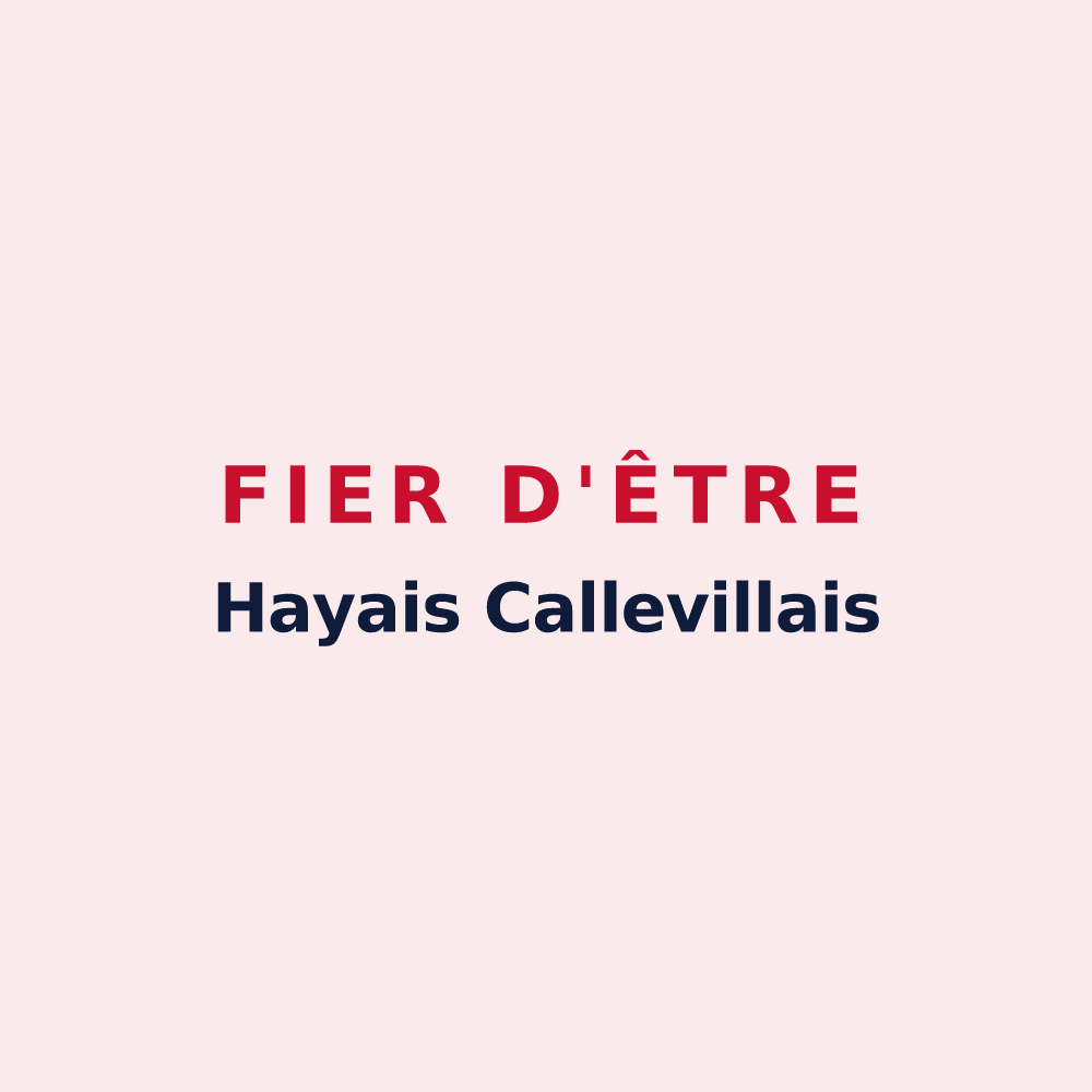 Magnet « Fier d'être Hayais Callevillais » — design pour La Haye-de-Calleville