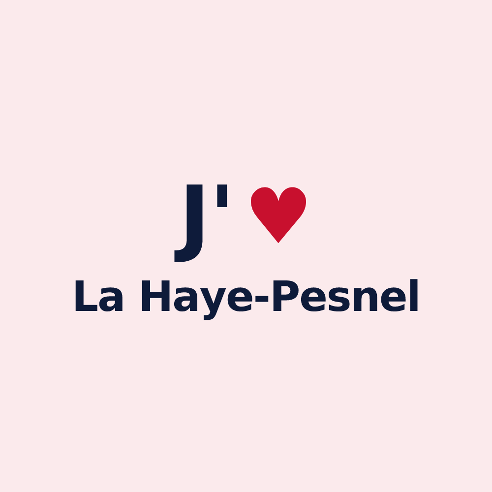 Magnet personnalisé La Haye-Pesnel — design J'aime La Haye-Pesnel