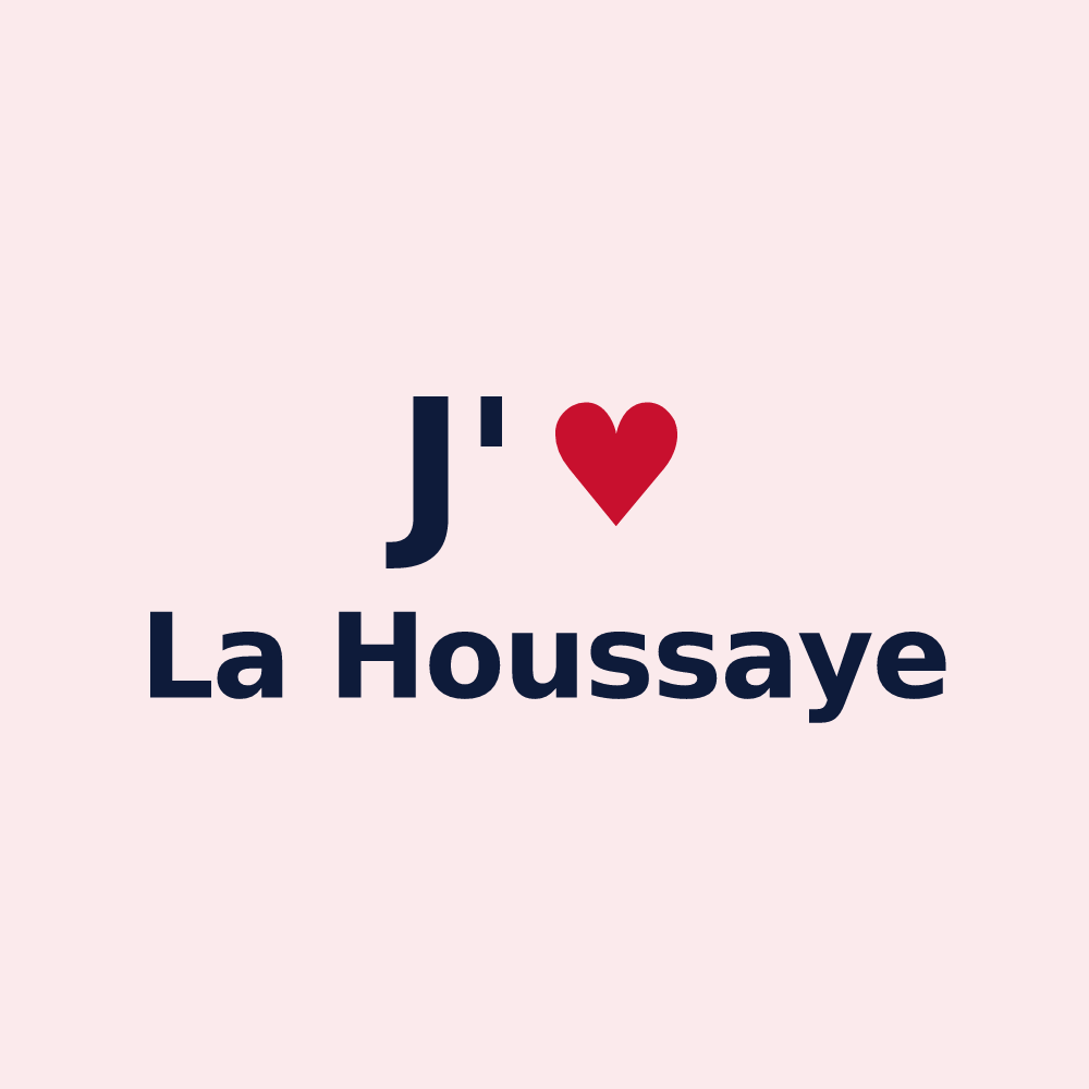 Magnet personnalisé La Houssaye — design J'aime La Houssaye
