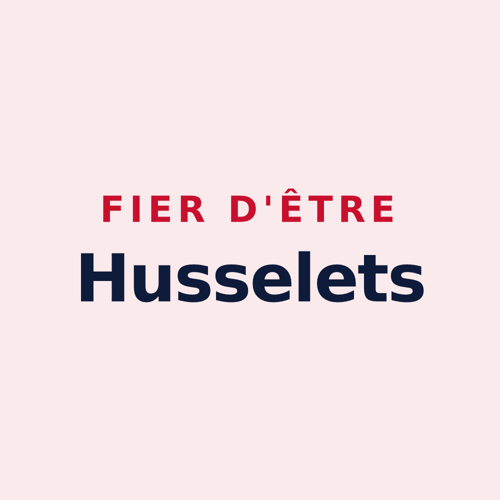 Magnet « Fier d'être Husselets » — design pour La Houssière