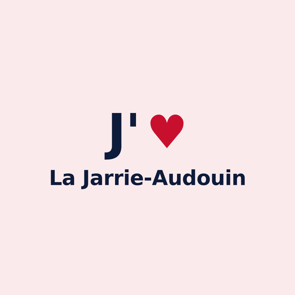 Magnet personnalisé La Jarrie-Audouin — design J'aime La Jarrie-Audouin