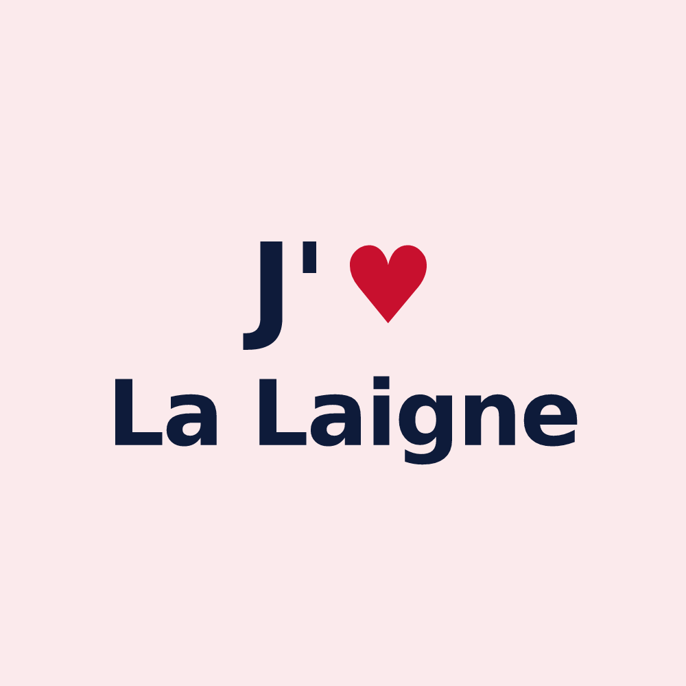 Magnet personnalisé La Laigne — design J'aime La Laigne