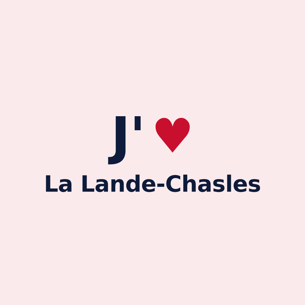 Magnet personnalisé La Lande-Chasles — design J'aime La Lande-Chasles