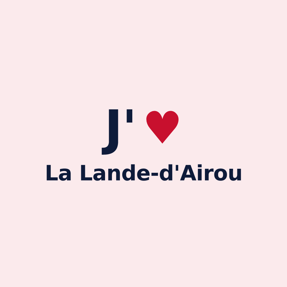 Magnet personnalisé La Lande-d'Airou — design J'aime La Lande-d'Airou