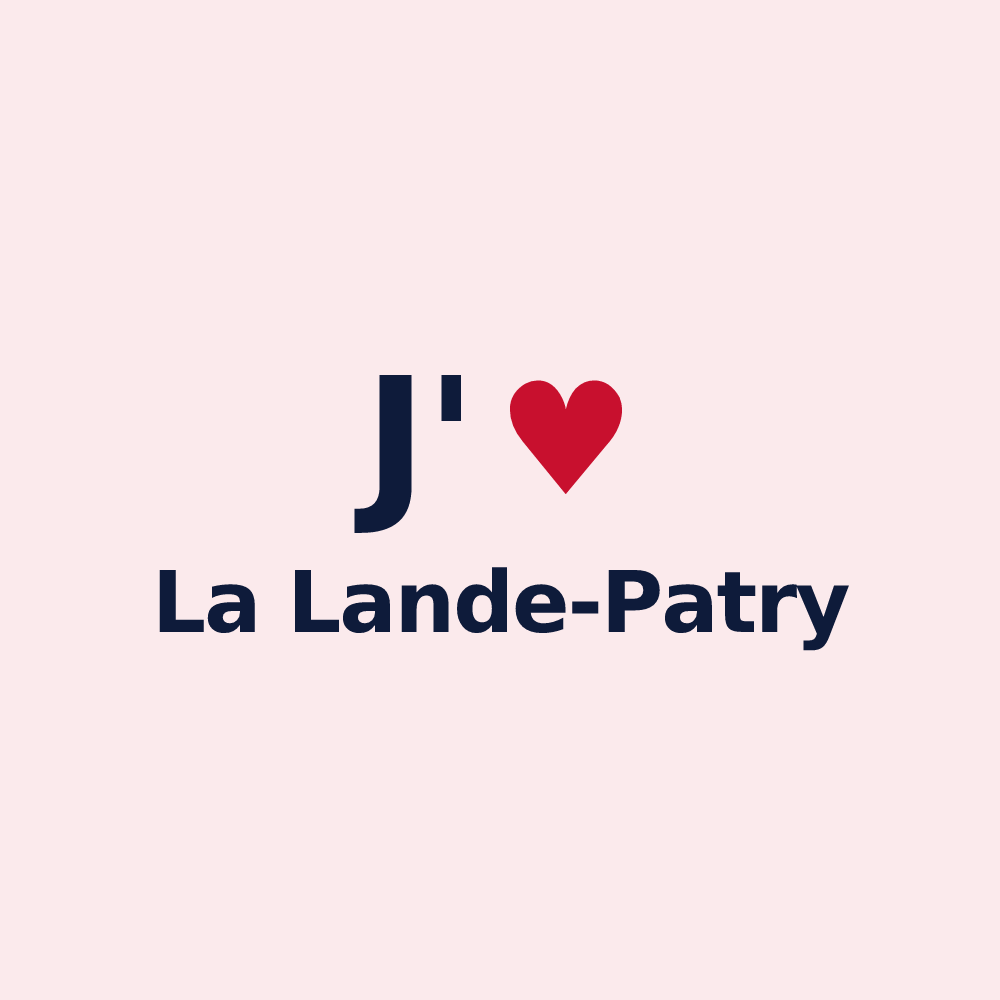 Magnet personnalisé La Lande-Patry — design J'aime La Lande-Patry