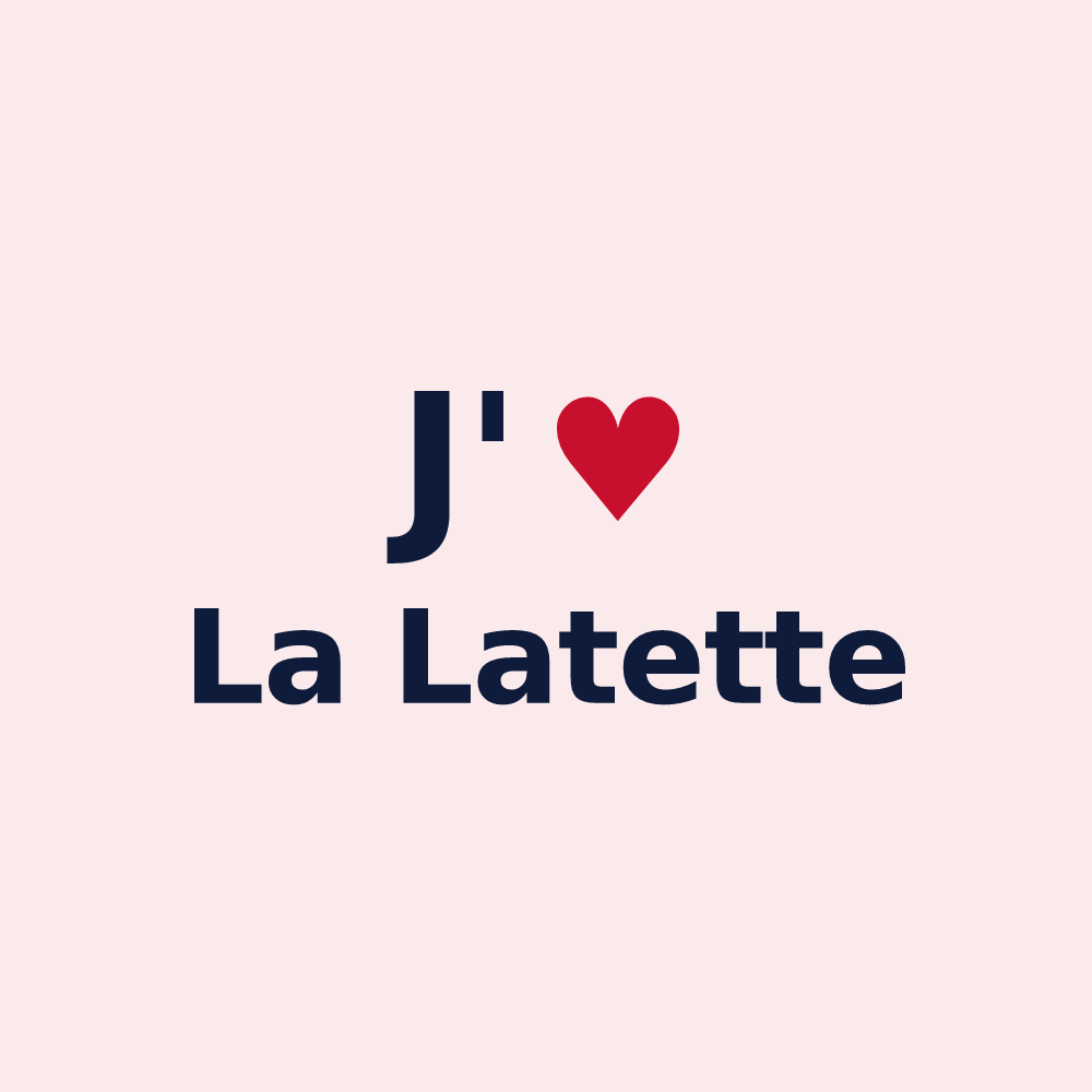 Magnet personnalisé La Latette — design J'aime La Latette