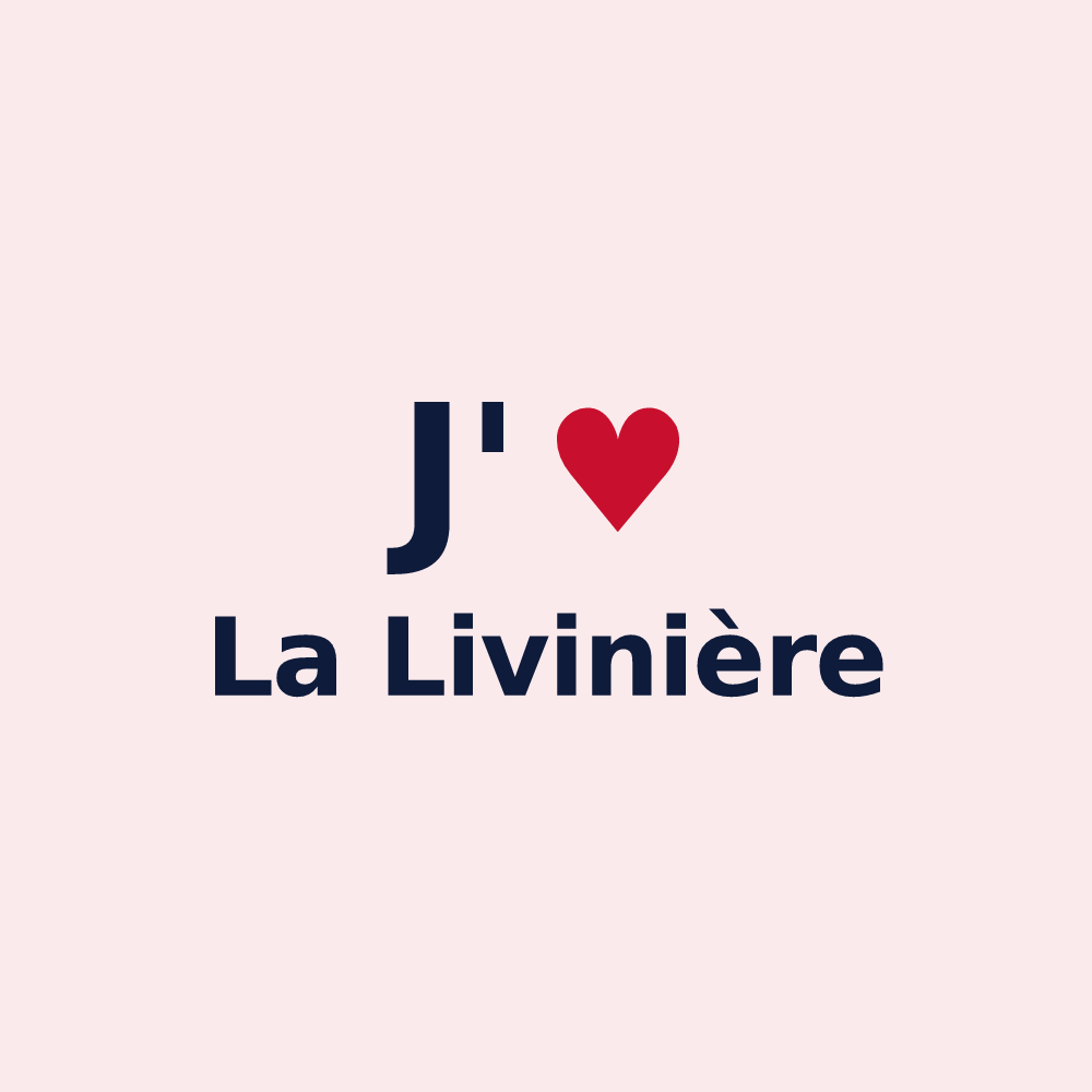 Magnet personnalisé La Livinière — design « J'aime La Livinière » imprimé sur le magnet