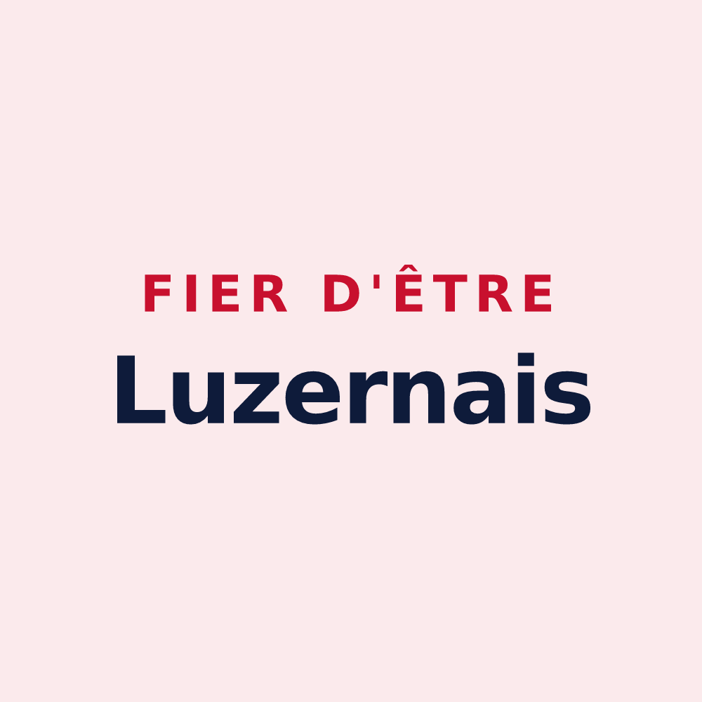 Magnet « Fier d'être Luzernais » — design pour La Luzerne