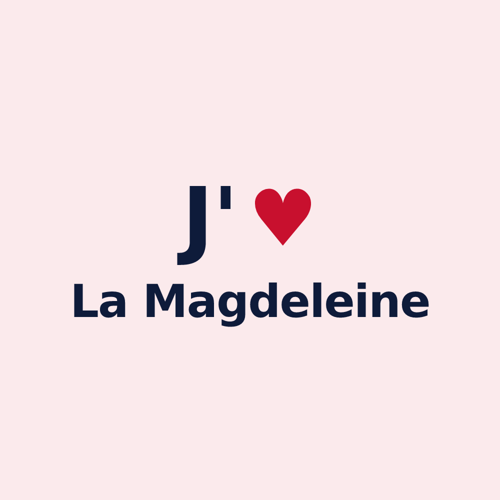Magnet personnalisé La Magdeleine — design J'aime La Magdeleine