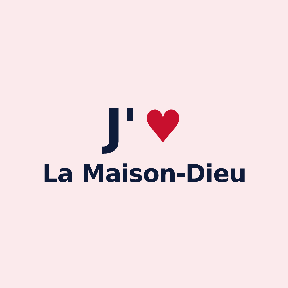 Magnet personnalisé La Maison-Dieu — design J'aime La Maison-Dieu