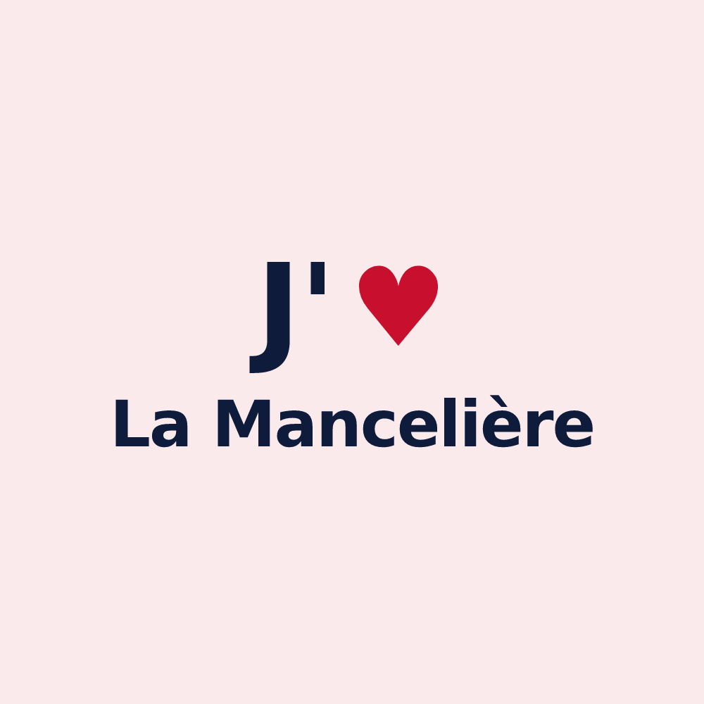 Magnet personnalisé La Mancelière — design J'aime La Mancelière