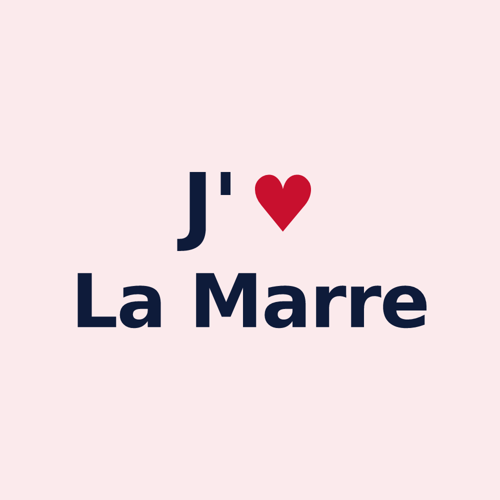 Magnet personnalisé La Marre — design J'aime La Marre