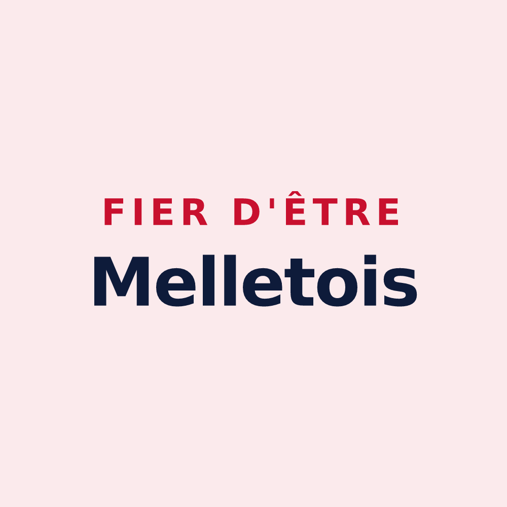 Magnet « Fier d'être Melletois » — design pour La Meilleraie-Tillay