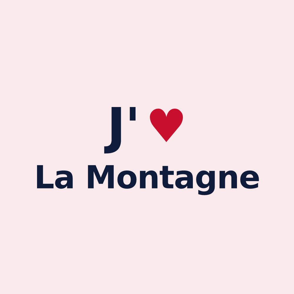 Magnet personnalisé La Montagne — design J'aime La Montagne