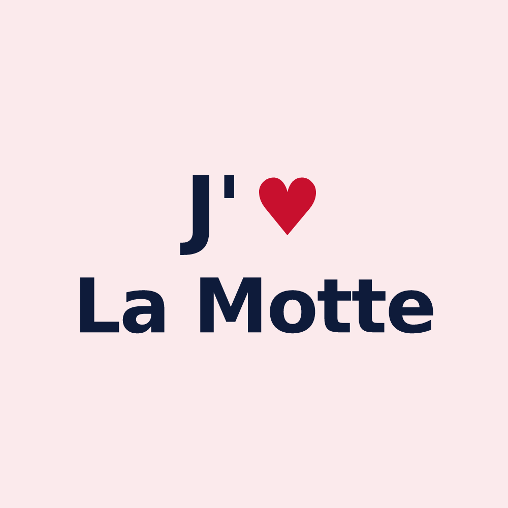 Magnet personnalisé La Motte — design J'aime La Motte