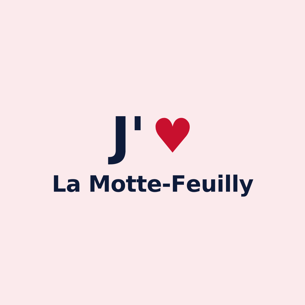 Magnet personnalisé La Motte-Feuilly — design J'aime La Motte-Feuilly