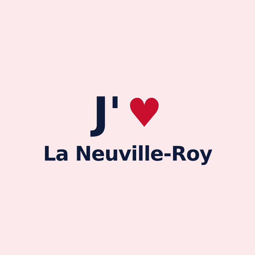 Magnet personnalisé La Neuville-Roy — design J'aime La Neuville-Roy