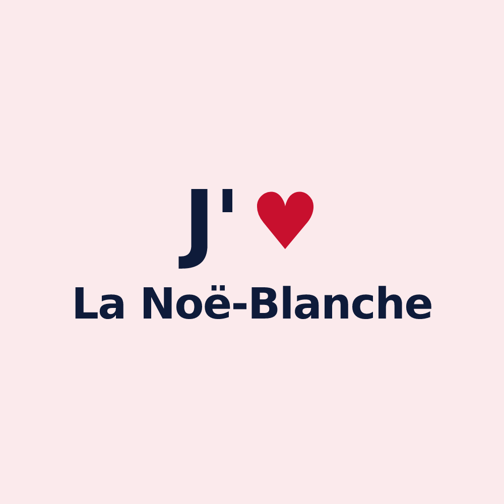 Magnet personnalisé La Noë-Blanche — design J'aime La Noë-Blanche