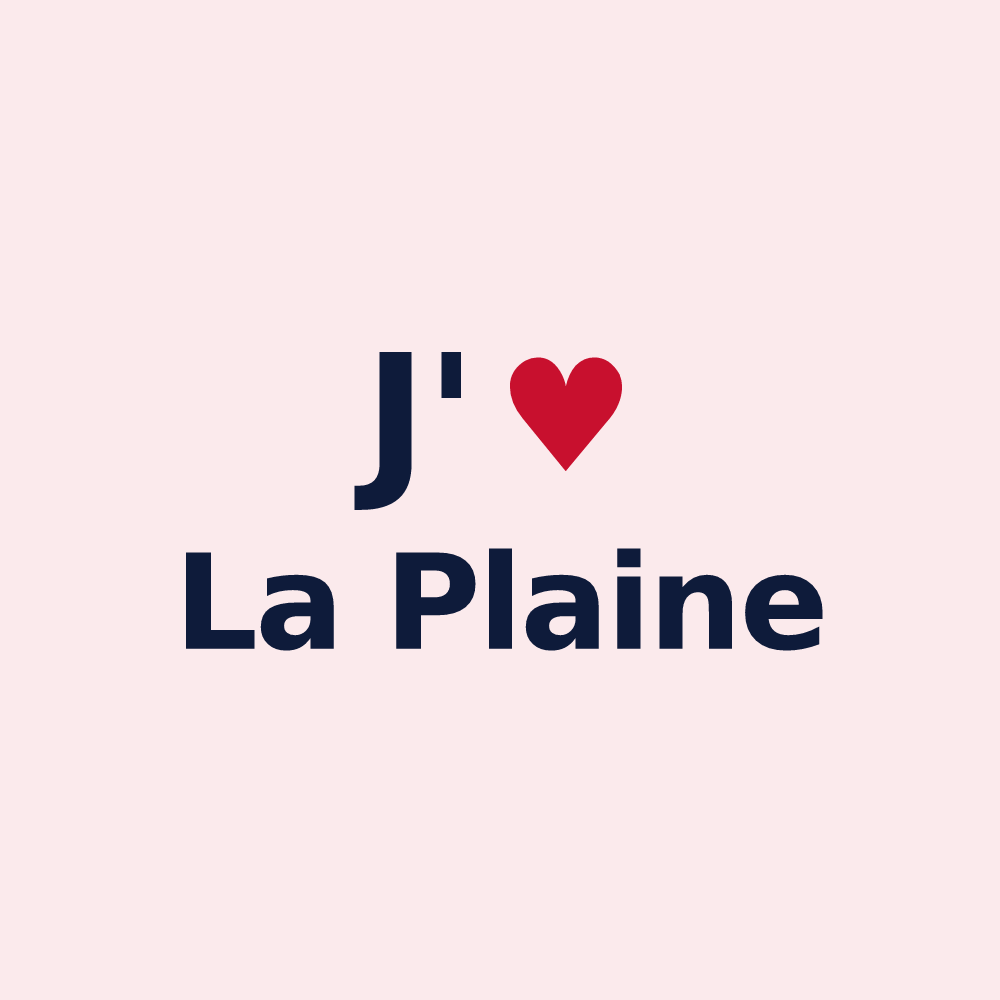 Magnet personnalisé La Plaine — design J'aime La Plaine
