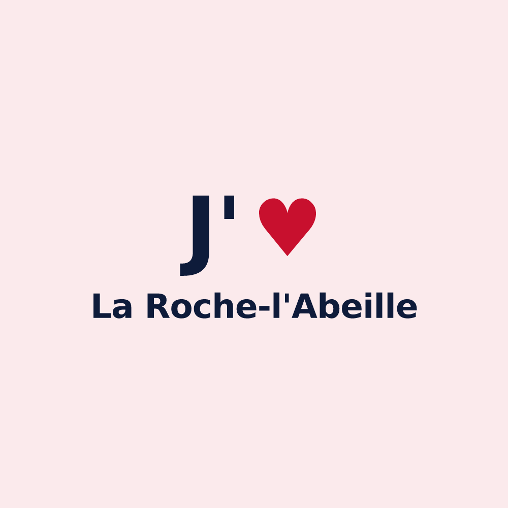 Magnet personnalisé La Roche-l'Abeille — design J'aime La Roche-l'Abeille