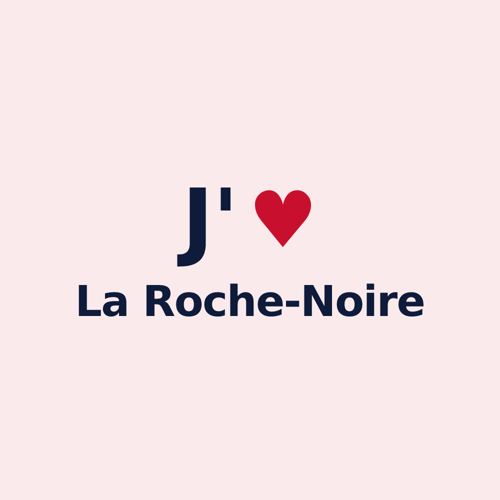 Magnet personnalisé La Roche-Noire — design J'aime La Roche-Noire