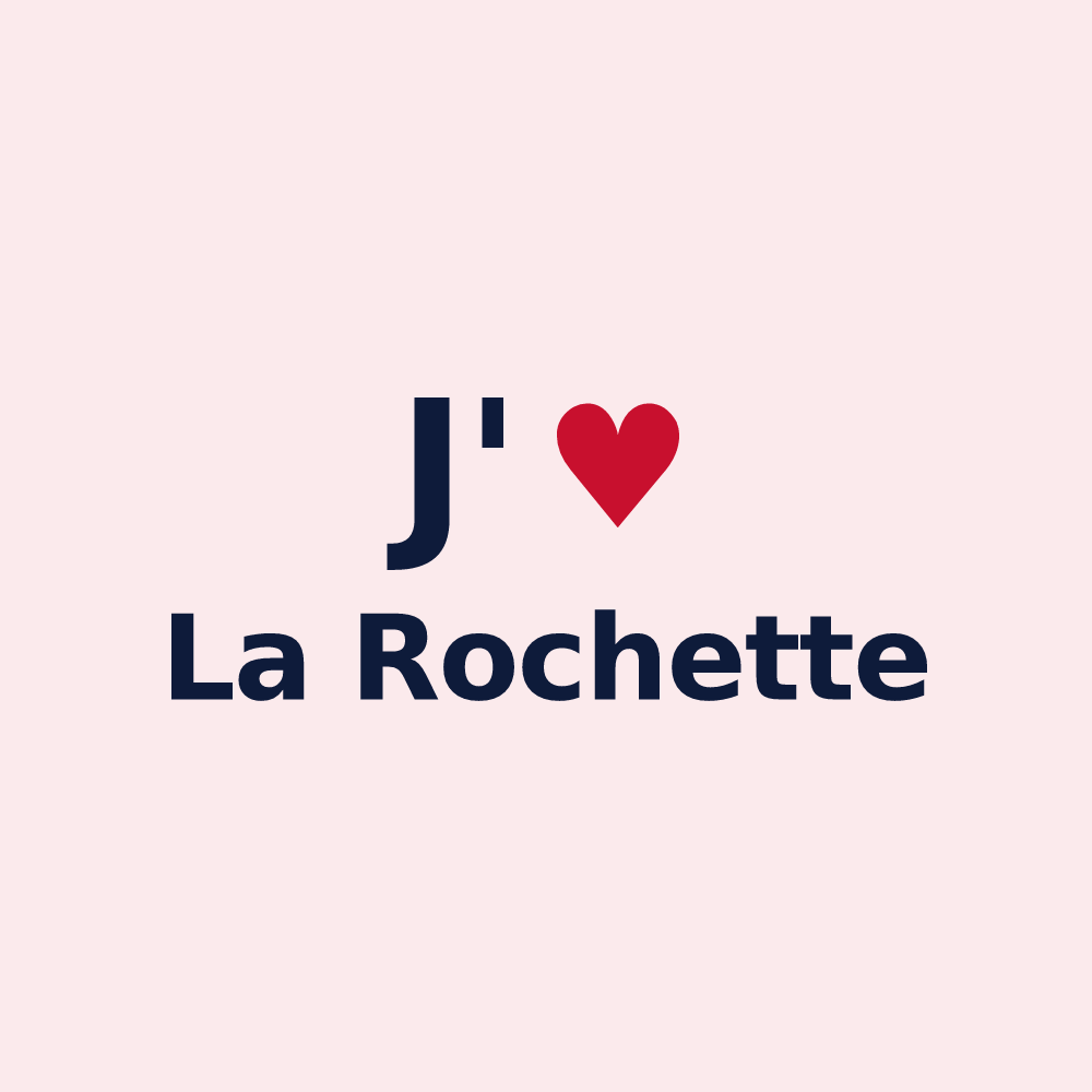 Magnet personnalisé La Rochette — design J'aime La Rochette