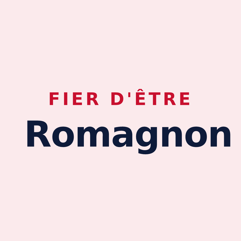 Magnet « Fier d'être Romagnon » — design pour La Romagne