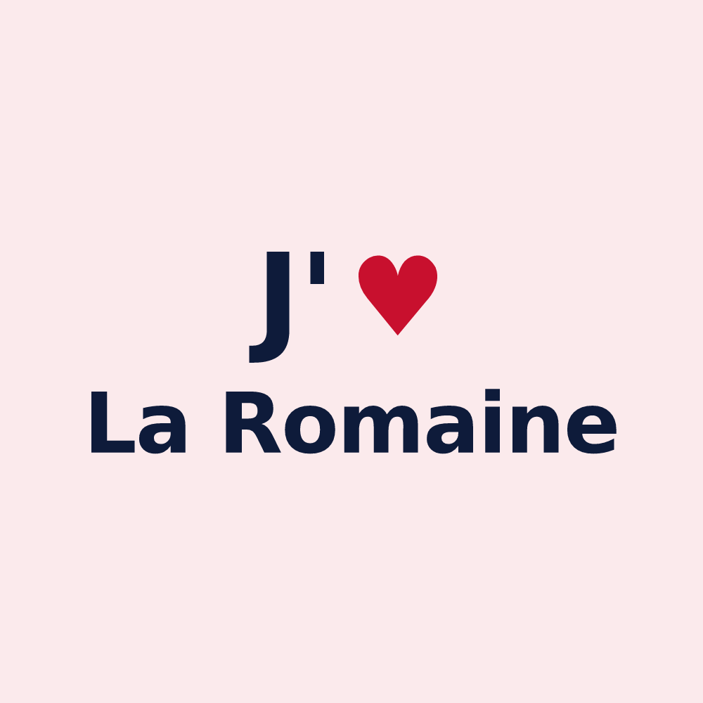 Magnet personnalisé La Romaine — design J'aime La Romaine