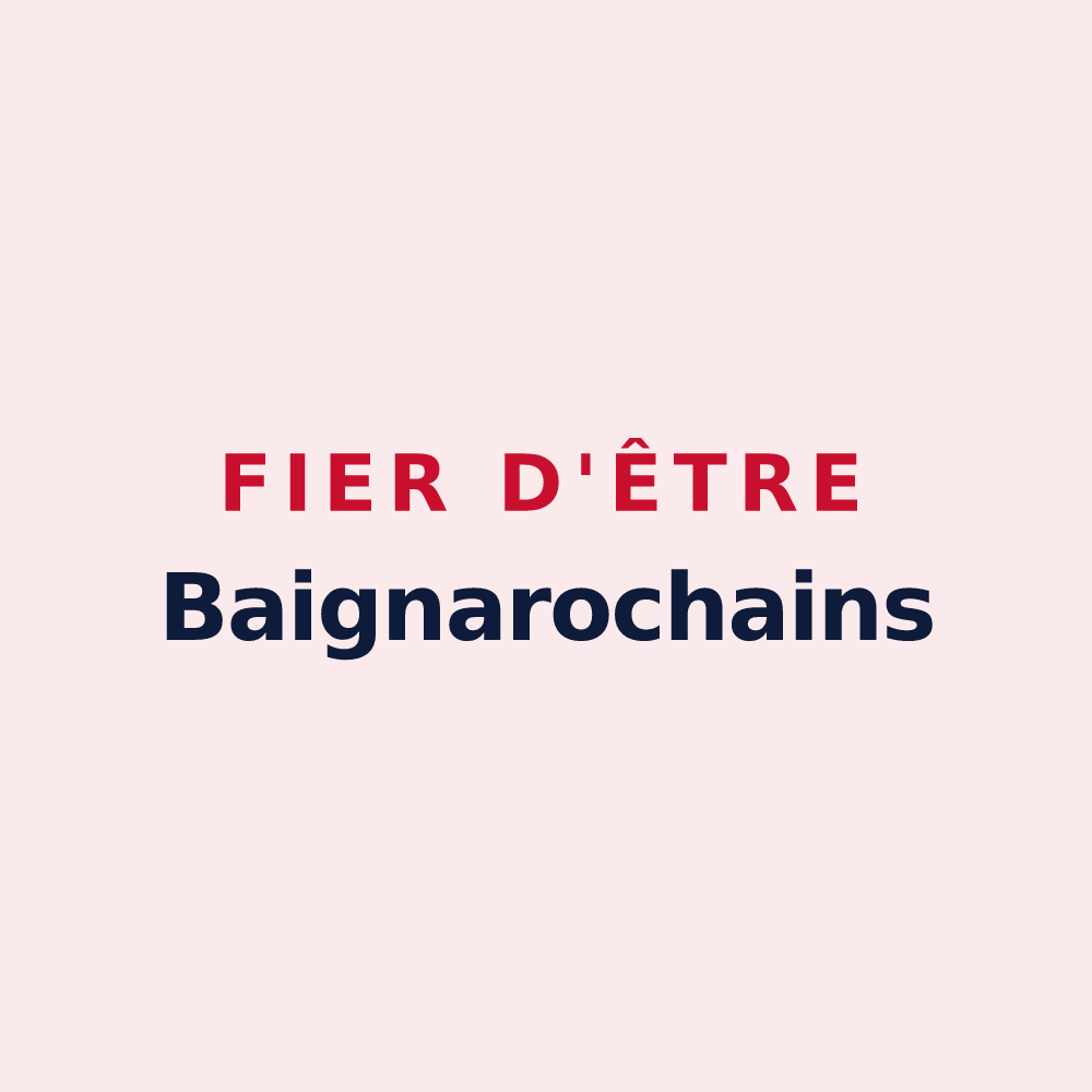 Magnet « Fier d'être Baignarochains » — design pour La Roque-Baignard