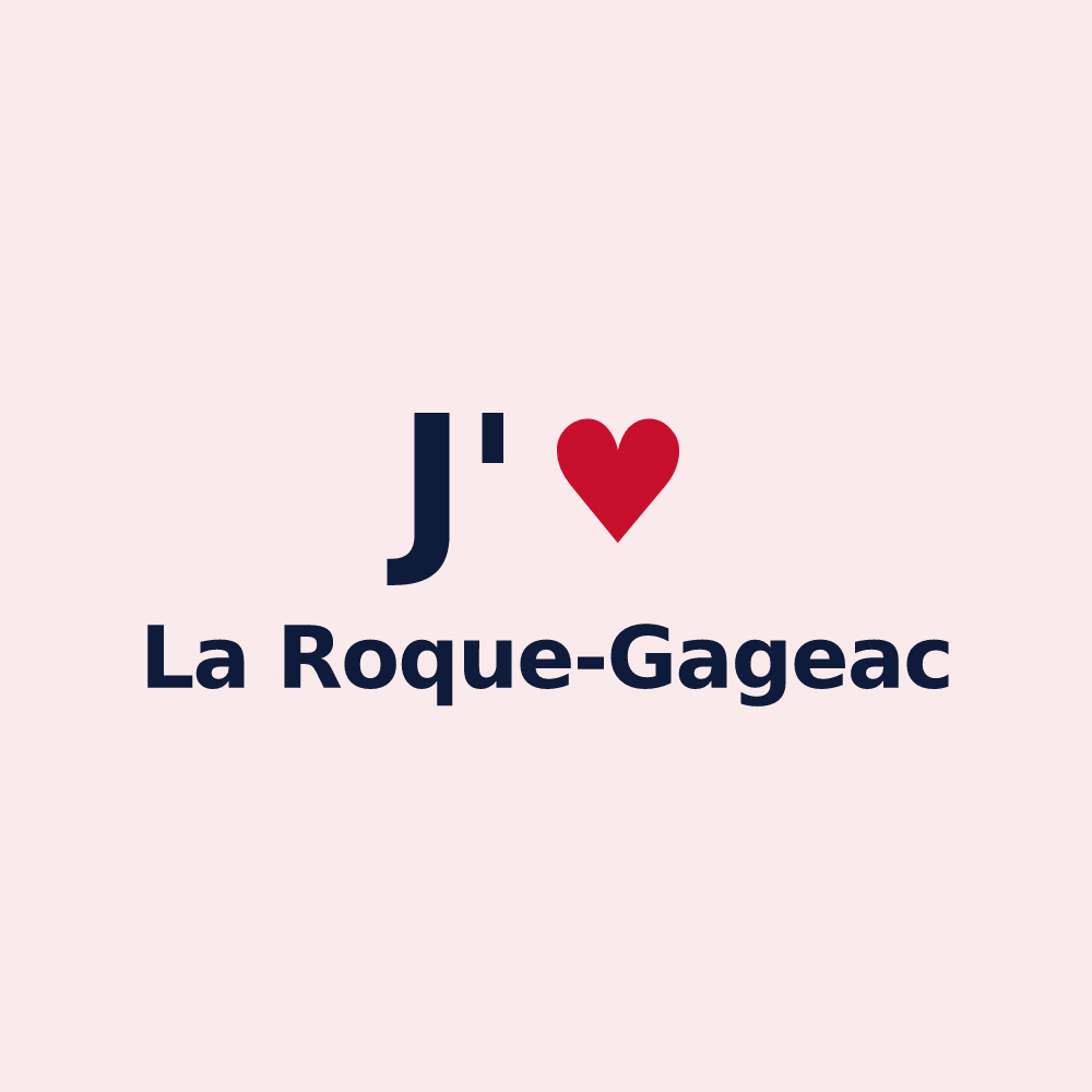 Magnet personnalisé La Roque-Gageac — design J'aime La Roque-Gageac