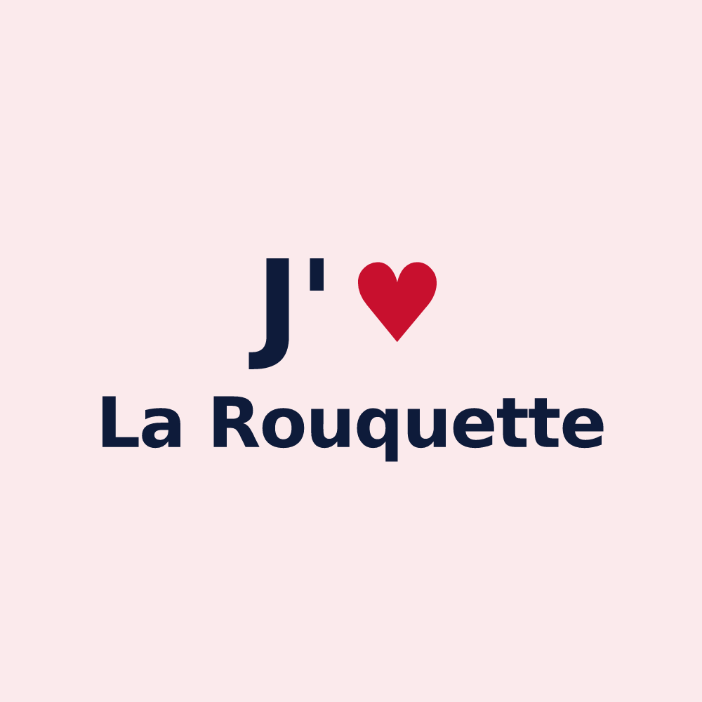 Magnet personnalisé La Rouquette — design J'aime La Rouquette