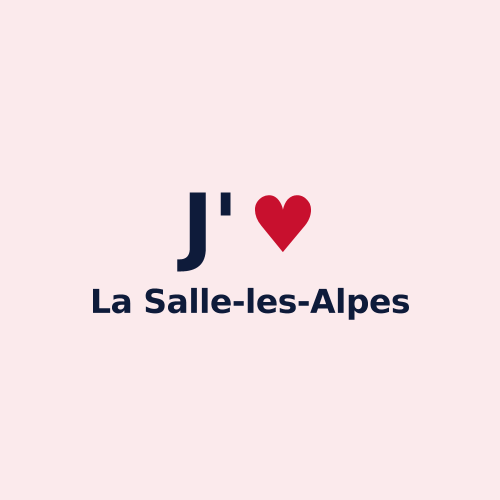 Magnet personnalisé La Salle-les-Alpes — design J'aime La Salle-les-Alpes