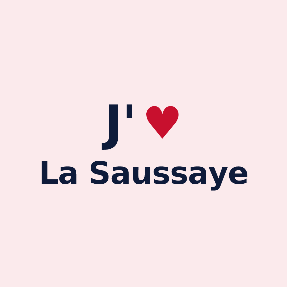 Magnet personnalisé La Saussaye — design J'aime La Saussaye