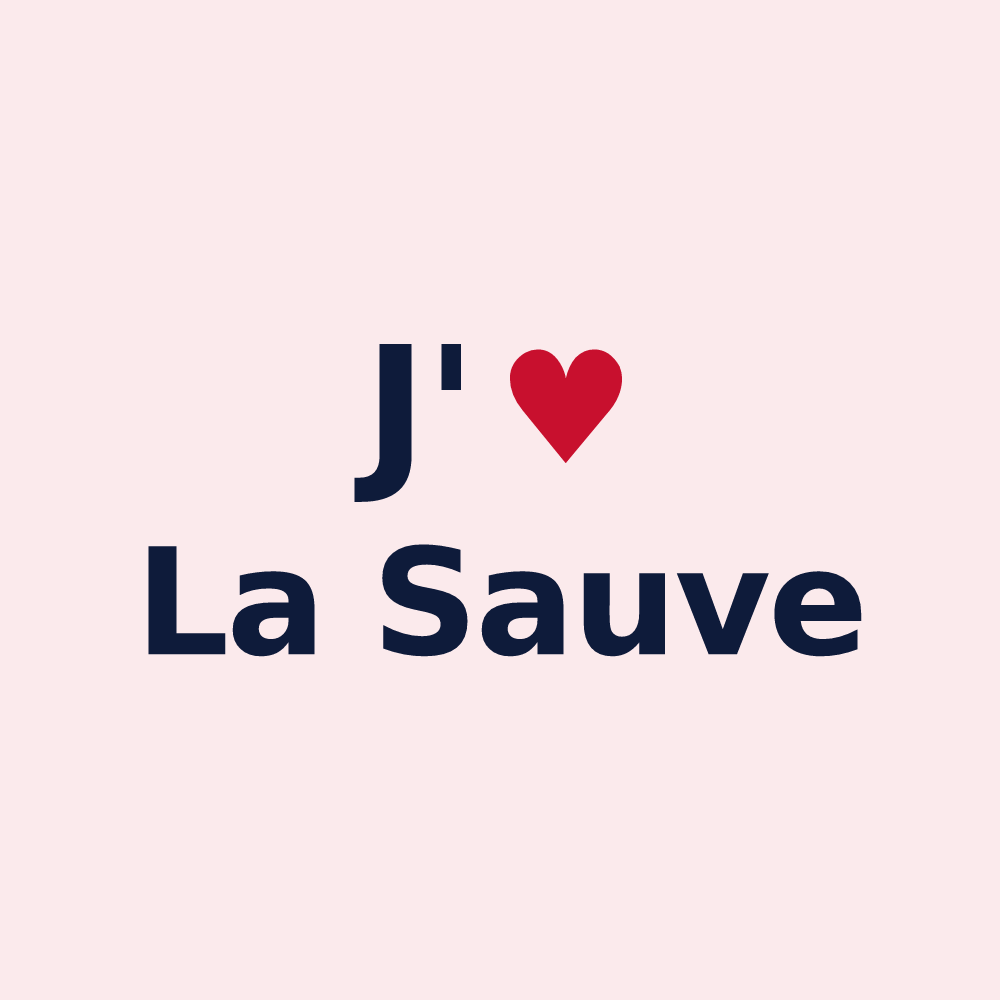 Magnet personnalisé La Sauve — design J'aime La Sauve