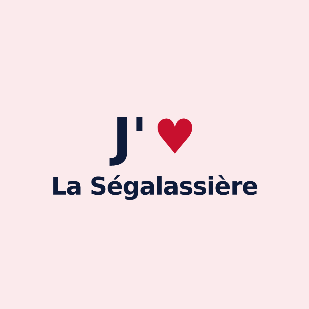 Magnet personnalisé La Ségalassière — design « J'aime La Ségalassière » imprimé sur le magnet
