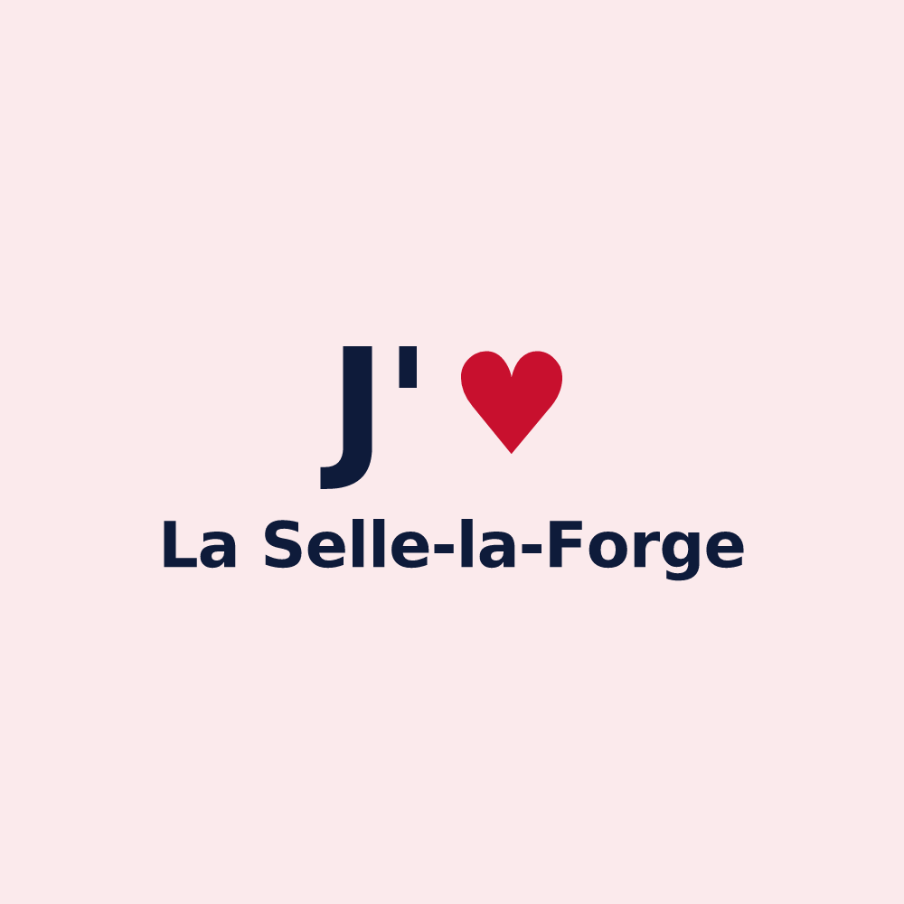 Magnet personnalisé La Selle-la-Forge — design J'aime La Selle-la-Forge