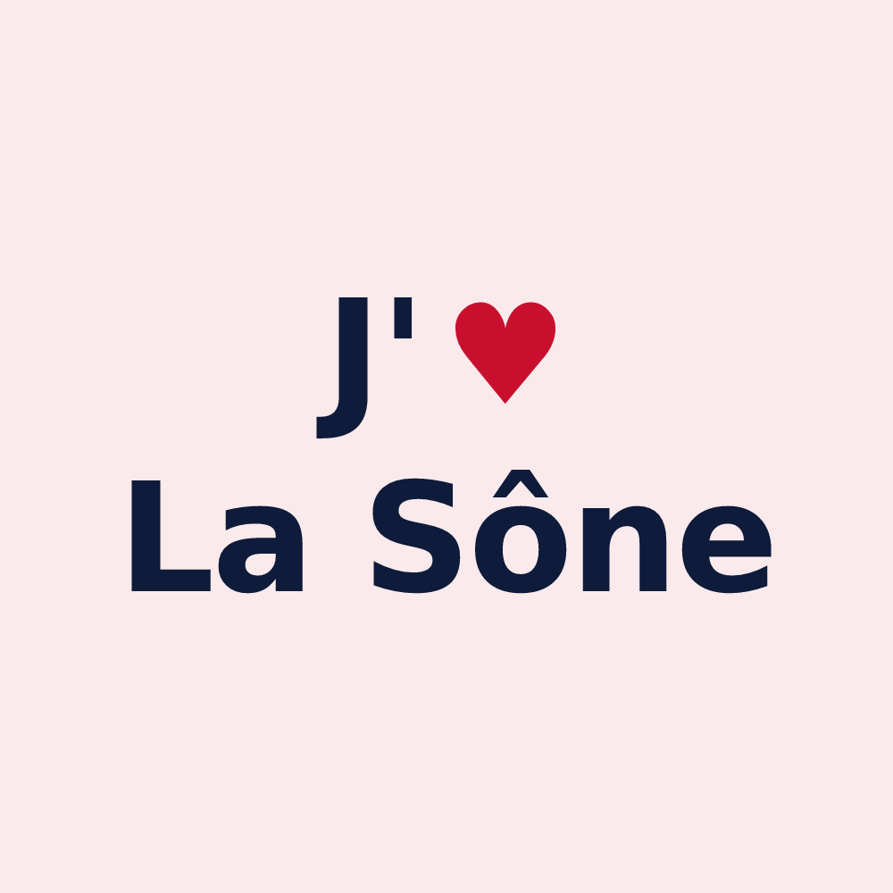 Magnet personnalisé La Sône — design J'aime La Sône